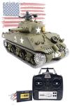 Novahobby Imported 1/16 RC Remote Control 2.4G Henglong Smoke & Sound US M4A3 Sherman Tank 3898 Professional Version Airsoft BB Infrared Combat