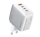 INICIO 100W GaN 4 Port Charger (3 USB-C + A) US/EU/UK Plugs Travel Fast Power Adapter for MacBook iPad Pro Air, iPhone 15 14 13, Galaxy S24 S23 Ultra, Dell XPS, Pixel 9 8 7 & Type C Devices (White)