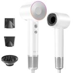 Laifen Swift Special Hair Dryer, High Speed 200M Ionic Blow Dryer with 110, 000 RPM Brushless Motor for Fast Drying, Hairdryer with Magnetic Nozzles, Low Noise Hairdryer for Women & Men, Lightweight