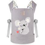 GAGAKU Doll Carrier for Kids Toy Baby Carrier Reborn Doll Carrier with Adjustable Straps for Stuffed Animal American Girl Doll Bitty Baby Doll Accessories - Gray - Embroidered Koala