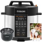 COSORI Pressure Cooker Electric 5.7L, Stainless Steel, 14 Functions, 9-in-1 Multi Cooker(Slow&Rice Cooker, Sous Vide, Cake Maker, etc.), 70% Faster, Non-Stick, 65+ Recipes(Cookbook&Online)