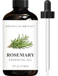 Brooklyn Botany Rosemary Essential Oil - Huge 118 ml - 100% Pure and Natural - Premium Grade with Dropper - for Aromatherapy and Diffuser