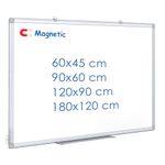 maxtek Whiteboard, Magnetic Whiteboard for Wall, Aluminium Frame White Board with Pen Tray, Dry Erase Whiteboard for Home Office School (90x60 cm)