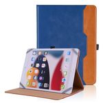 Universal Case for 9.7-11 inch Tablet - [Hand Strap] Stand Folio PU Leather Universal Tablet Case Protective Cover with Adjustable Fixing Silicon Band & Pocket - Blue