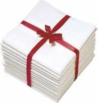 GRGRASP Thread That Bind Relations 100% Cotton White handkerchief/Rumal For Men Set Of 12 pcs (Size:: XXL King Size 50 * 50 Cm) Hankies /