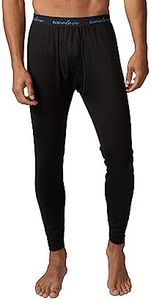 Woolove Mens Base Layer Long Underwear 100% Merino Wool Leggings 190 GSM – Thermal, Midweight, Moisture-Wicking, Breathable (Large, Black)