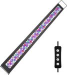 Zingbabu Full Spectrum Aquarium Light for Planted & Saltwater Tanks, 85-115CM Extendable Fish Tank Light with 3 Lighting Modes, 6 Levels Dimmable LED, 24/7 Timer Controller, CRI 90 High PAR Aquarium