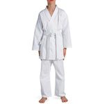 Fisticuffs Kids Children's Student Karate Aikido Suit Gi Uniform with Free White Belt - Premium Quality, Comfortable Fit for Martial Arts Training and Competitions (as8, numeric, numeric_110, regular)