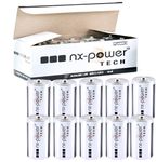 NX Power Size C Batteries Mono LR14 Industrial Alkaline Battery High Capacity C Cell Batteries Ideal For | Remote Controlled Cars | Toys | Torches | Flashlights | Radio | (10-PACK)