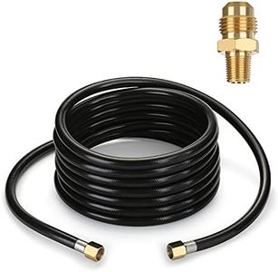 WADEO 20 FT Propane Hose Assembly with Both 3/8 Inch Female Flare for Gas Grill, RV, Fire Pit, Heater, etc, Included a Pipe Fitting 3/8 Inch Flare x 1/8 Inch MNPT