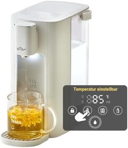 Bear 3-Liter-Heißwasserspender, 6 Temperaturvorwahlen, 2050 Watt Schnellkochfunktion, 5 Wassermengenoptionen, Mit Led-Nachtlicht Und Reinigungsprogramm, Energieeffizient, Digitaler Touchscreen