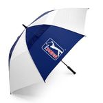 PGA TOUR 62-Inch Golf Umbrella - Windproof Double Canopy, Mens Umbrellas with Auto Open, Fibreglass Shaft, Non-Slip Handle, Velcro Straps, Rainproof Cover - Golf Umbrella Windproof