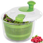 Salad Spinner, Lettuce Spinner, 3 QT Fruit and Vegetable Washer with Bowl and Mesh Basket, Wash, Spin and Dry Salad Greens,