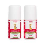 Babyorgano Hing Roll-On Tummy Relief for Newborns | Colic, Indigestion & Gas Relief with Organic Ginger & Hing Oil | Ayurvedic, Preservative-Free Formula | 40ml Combo Pack (40ml x 2)