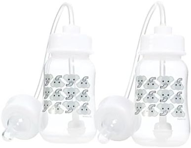 Hands Free Baby Bottle - Anti-Colic Baby Bottle System 4 oz (2 Pack - Elephant)