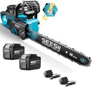 SEESII 40V Eectric Chainsaw Cordless 16 Inch, Battery Powered Chain Saw