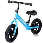 12" Balance Bike Carbon Steel Frame No Pedal Walking Balance Bike Training Bicycle for Kids and Toddlers 2-6 Years Old (blue)