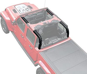 Shadeidea JT Roll Bar Padding Compatible with Jeep Gladiator 2018-2023 - Black Vinyl Foam Laminated Pad Cover Kit Protection Sahara Rubicon with Grab Bag - 3 Year Warranty