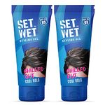 Set Wet Styling Hair Gel for Men - Casually Cool, 100gm (Pack of 2)| Medium Hold, High Shine | For Medium to Long Hair |No Alcohol, No Sulphate