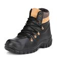 Eego Italy Black Synthetic Leather Men's Steel Toe Boots - ww-29-6