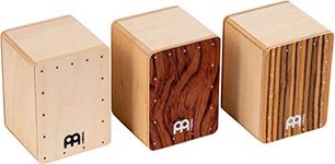 Meinl Percussion Cajon Shaker Set - Mini Musical Instrument - Gift Idea - Baltic Birch, Exotic Zebrano, Bubinga Burl, Natural (SH50-SET)