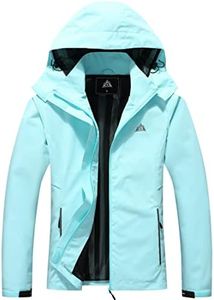 MOERDENG Women's Waterproof Rain Jacket Lightweight Spring Fall Hooded Raincoat for Hiking Travel Outdoor