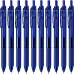 Pentel BLN125-C EnerGel Ink Ballpoint Pens, 0.02 inches (0.5 mm), Blue, 10 Pieces