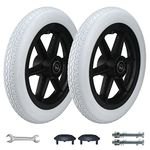 Wheelchair Rear Wheels Assembly 12 inch，12 1/2 x 2 1/4, Replacement Wheels Grey Solid Tire, Back Wheel Accessories for Manual Wheelchairs，Bearing: 12mm (Size : 30cm/12inch(2 counts))