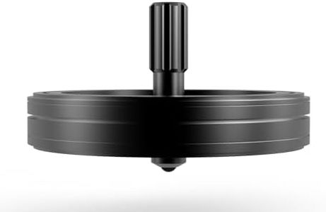 Plexity Labs UFO Tops USS Nimitz - Metal Spinning Fidget Toy Top - Inspired by The 2004 USS Nimitz UFO Incident - Black Stainless Steel