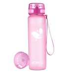 AORIN Sports Water Bottle - 1000ml-Tritan Gym Bottle BPA-Free & Drinking Bottles, Leakproof，One Click Flip Lid/Kids,Adults,Gym,Outdoor Sport