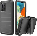 NIFFPD Designed for Samsung Galaxy A23 5G/4G Case with Belt Clip & Kickstand, Full-Body Triple Layers Rugged Case with Screen Protector for Samsung Galaxy A23 5G/4G 6.6 inch Phone (Black)