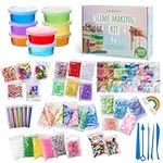 THE TWIDDLERS - 100 Piece DIY Slime Making Kit for Children with Glitter Powder, Crystal Beads for Kids Toys, Arts and Crafts Gift Set for Birthday Party, Game Activity