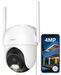 ARENTI OP1 4MP Camera Surveillance Exterieur, 5G&2.4G WiFi Outdoor Security Camera, Color Night Vision, Sound&Light Alarm, with Phone App, Motion Tracking, Work with Alexa