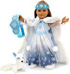 Playtime by Eimmie 18 Inch Doll Clothes - Winter Snow Princess & Matching Headband Outfit Accessories Set - Fits American, Generation & Similar 18” Girls Dolls - Clothing Sets & Stuff for My Doll