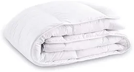 Celeep Polyester Comforter - White, Twin Duvet Insert - All Season Down Alternative - Thin - Soft - Plush Microfiber Fill - Machine Washable