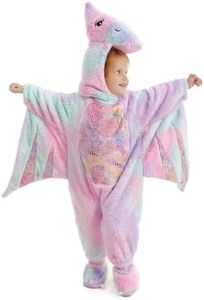 Toddler Pterodactyl Costume, Baby Dinosaur Animal Onesie Boys Girls, Babies Newborn Halloween Cosplay Romper Clothes Infant 2-3T