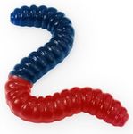 Giant Gummy Worm - Large 2 Pound Gummy Candy with Big Fruity Flavor from GGB Candies (Cherry/Blue Raspberry)