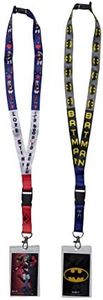 DC Comics Batman and Harley Quinn ID Badge Holder Lanyard 2pk Bundle