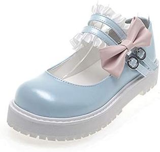 BB BEROBELLO FASHION IS AN ATTITUDE Japanese Sweet Lolita Flat Shoes Maid Cosplay Mary Jane Shoes Sky Blue