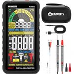KAIWEETS Tester Rechargeable Multimeter Large Screen 6000 Count DC/AC Voltage Resistance Conduction Current Capacitance Diode Duty Ratio Temperature Measurement Digital Tester