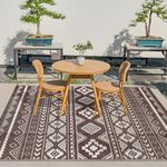 Famibay Outdoor Rug Waterproof Patio Rugs Large Garden Rug Camping Mat Portable Picnic Blanket Outdoor Floor Mat for Balcony Deck Backyard Porch Beach BBQ