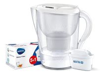 Combo pack of BRITA Marella XL Water Filter Jug 3.5L White & 6pc+1pc free MAXTRA+Refill Cartridge|Powerful Filtration with MicroFlow Technology | Activated Micro Carbon Pearls for Fresh & Tasty Water