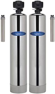 Acid Neutralizing Whole House Water Filter (9-13 GPM) + Smart Multimedia | Stainless Steel Tank, Filters 1,000,000 Gallons | Crystal Quest