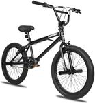 WEIZE Freestyle BMX Bike, 20 inch Trick Bicycle for Kids, Hi-Ten Steel Frame, 360 Degree Rotor Freestyle, 4 Pegs Single Speed Teen Bike for Boys Girls & Beginner-Level to Advanced Riders, Black