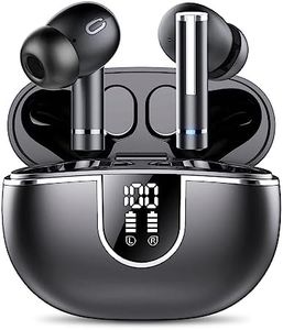 Lekaby Bluetooth in-Ear Headphones, Wireless Bluetooth 5.3 HiFi Stereo Sound with ENC Mic, Wireless Headphones, 40 Hours Playtime with LED Display, IP7 Waterproof Earphones for iOS, Android