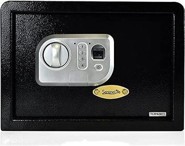 SERENELIFE RELAX SereneLife Electrination Safe Box Steel Alloy Drop Safe Includes Keysonic Fingerprint Safe Box - Safe Lock Boxes, Safe Box Digital Safe Box Home Safe Box Comb