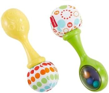 Fisher-Price Maracas Musicales, Juguete y sonajero para bebé +3 Meses (Mattel BLT33)
