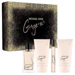 Gorgeous by Michael Kors for Women - 4 Pc Gift Set 3.4oz EDP Spray, 3.4oz Body Lotion, 3.4oz Shower Gel, 0.33 oz EDP Spray