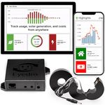 Eyedro Home Energy Monitor – Real-Time Electricity Usage Monitor with Solar Net Metering – Whole House Power Consumption Monitor – WiFi/Ethernet Smart Energy Meter with Reports & History, 2 Sensors