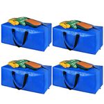 Heavy Duty Extra Large Storage Bags, XL Moving Bags for College Dorm Essentials, Moving Supplies Compatible with IKEA Frakta Cart, 4 Packs